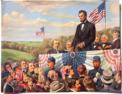 Abraham Lincoln delivering the Gettysburg Address